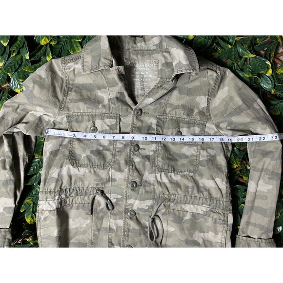 American Eagle Camo Button Up Jacket Size Small - Picture 7 of 7